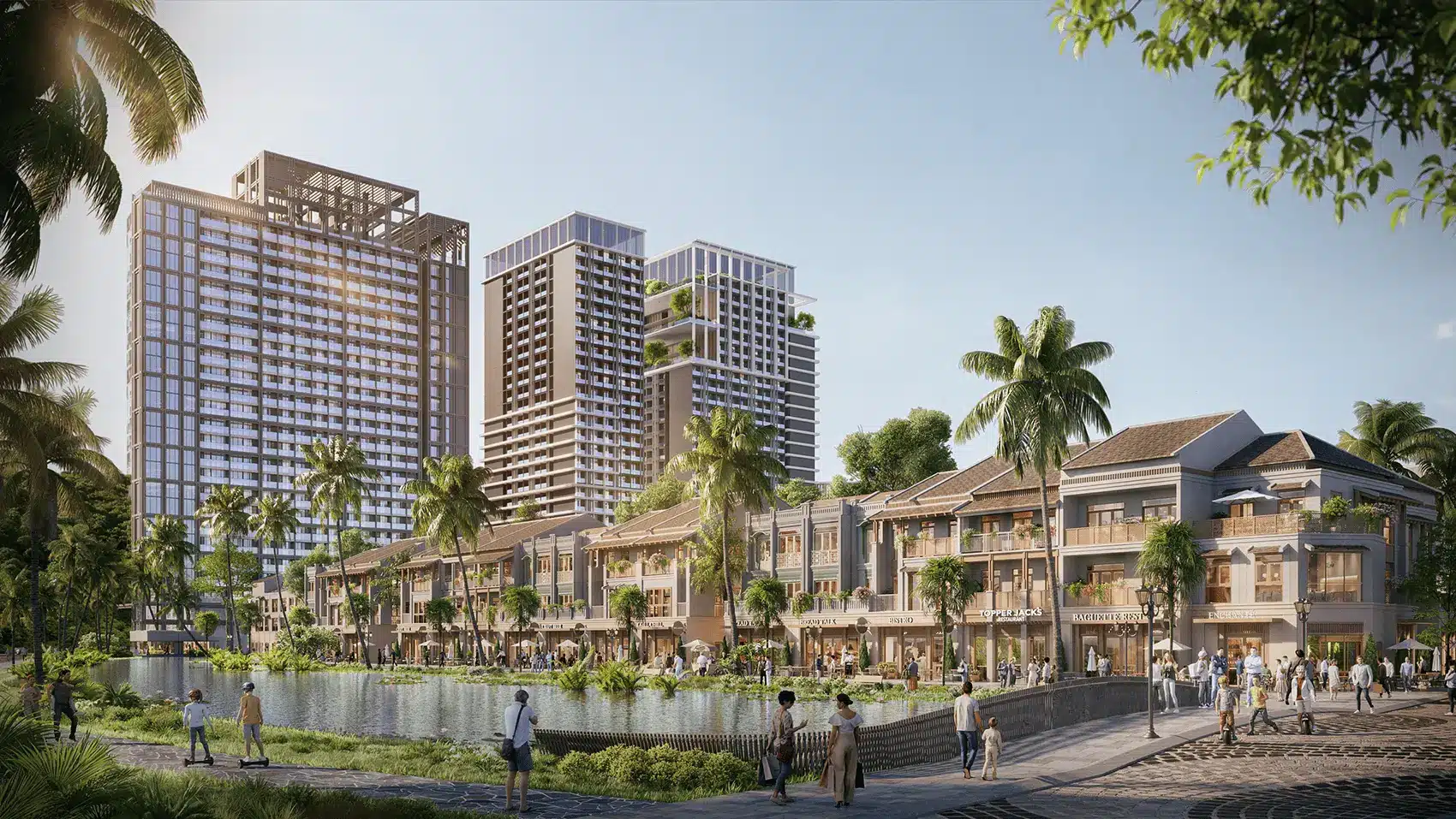 Phối cảnh tổng thể của dự án Xanh Island Cát Bà với các căn hộ cao cấp và shophouse hiện đại. Phối cảnh tổng thể của dự án Xanh Island Cát Bà với các căn hộ cao cấp và shophouse hiện đại.