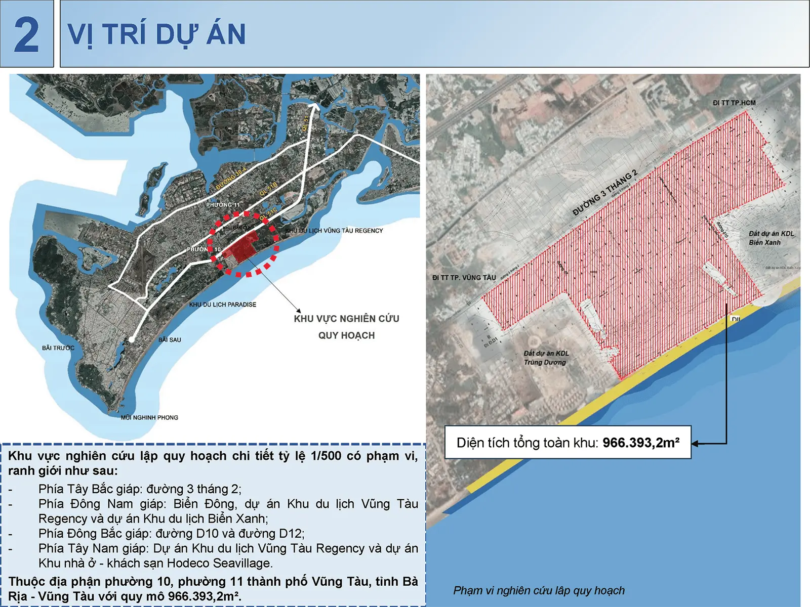Vị trí đắc địa của dự án Sun Group Vũng Tàu tại phường 10, TP.Vũng Tàu, giáp biển và trục đường chính.