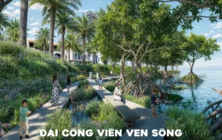 Công viên ven sông xanh mát, tạo không gian thư giãn và giải trí cho người dân.